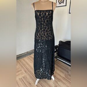 Black Lace Slip Dress